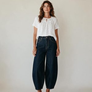 Madeleine & Marie Vetements grossesse Allaitement Manon aop mini coeurs vue face 2 Mannequins IA